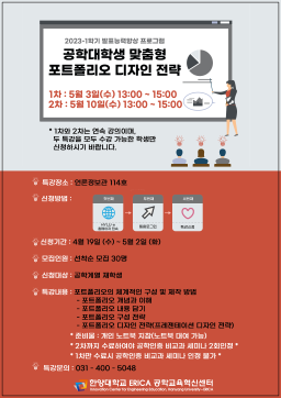 2023 공학대학생 맞춤형 포트폴리오 디자인 전략